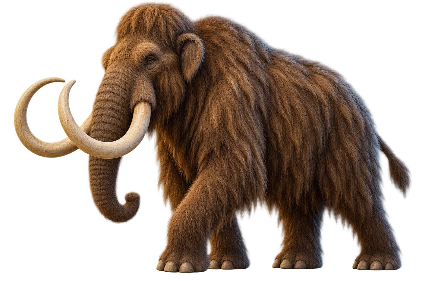 Illustrated reconstruction of Woolly mammoth